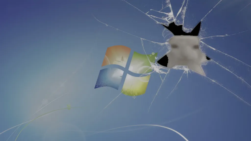 Broken Screen Cat Wallpaper