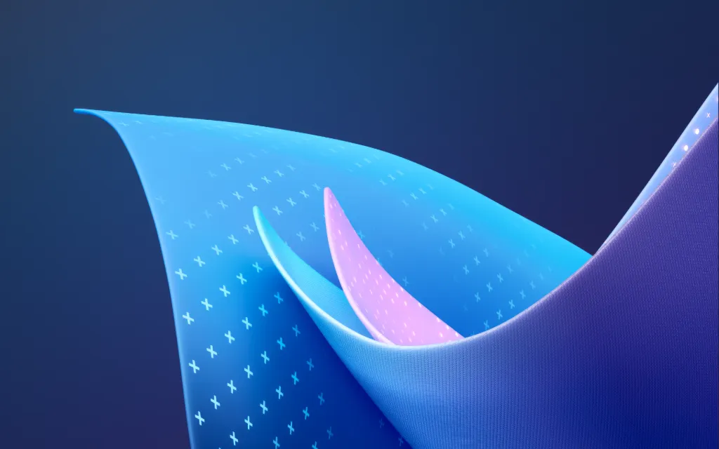 Abstract Waves in Blue Tones