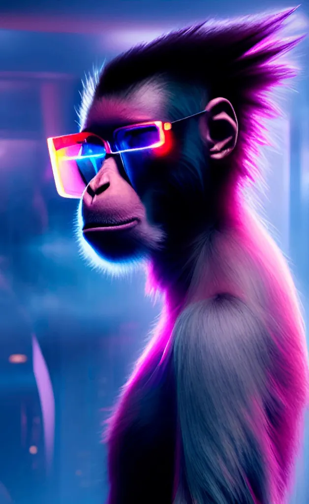 Cyberpunk Monkey Art