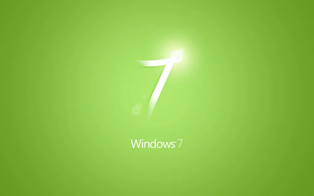 Windows 7 green wallpaper