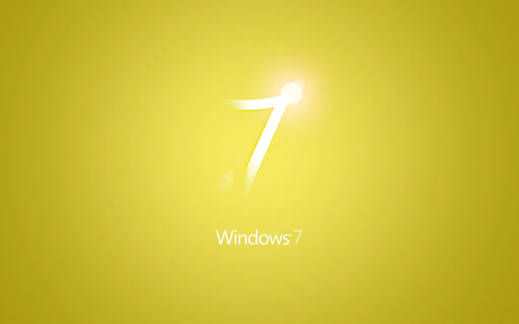 Windows 7 yellow wallpaper