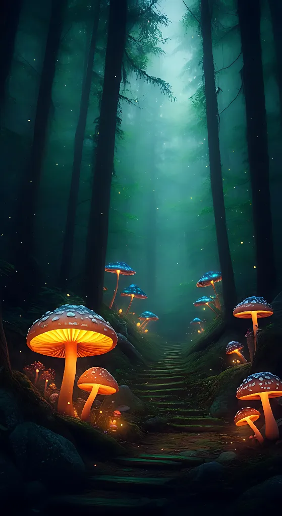 Enchanted Mushroom Forest Path