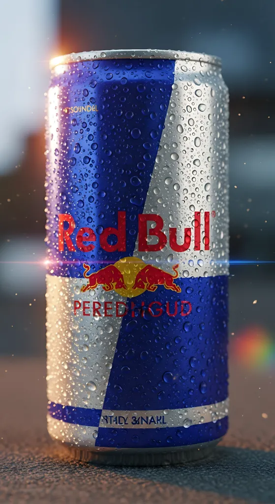 Icy Red Bull Energy Can