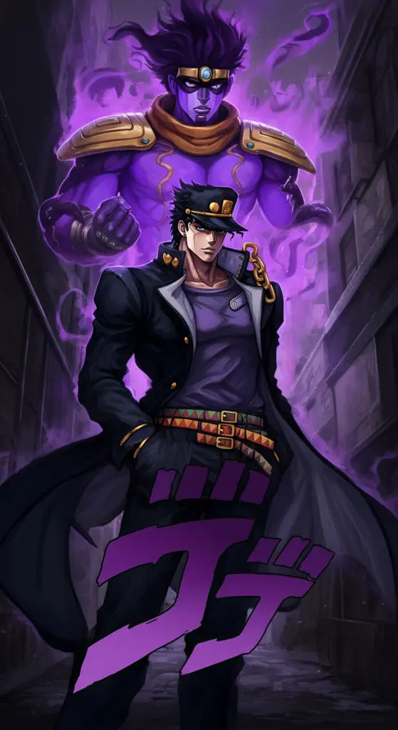 Jotaro and Star Platinum