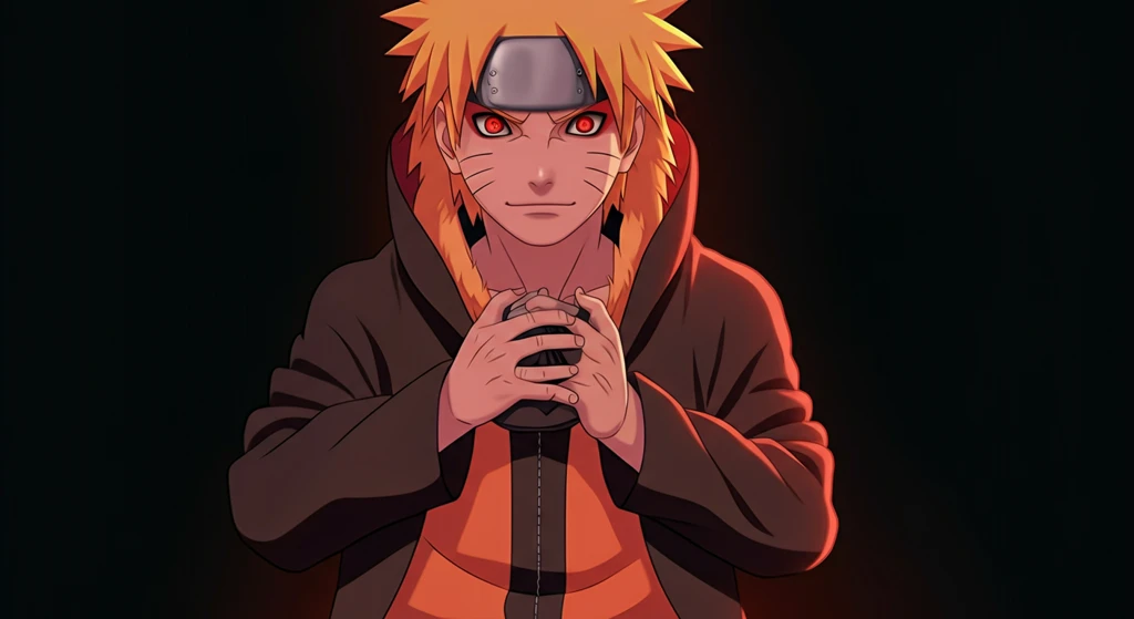 Naruto's Intense Red Gaze