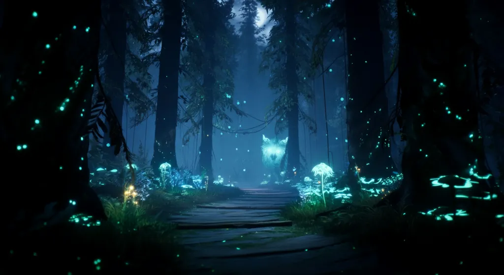 Enchanted Lumina Forest Path