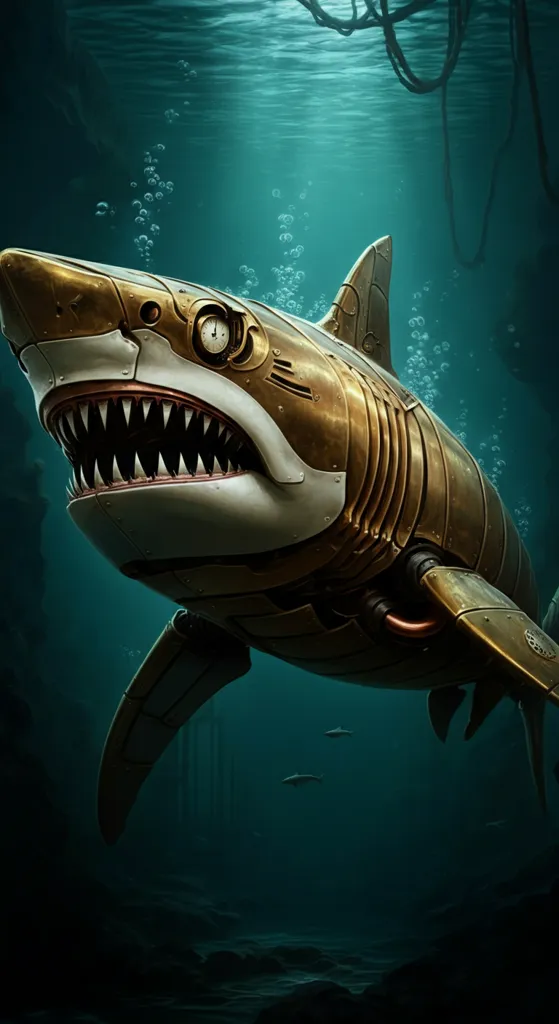 Steampunk Robotic Shark
