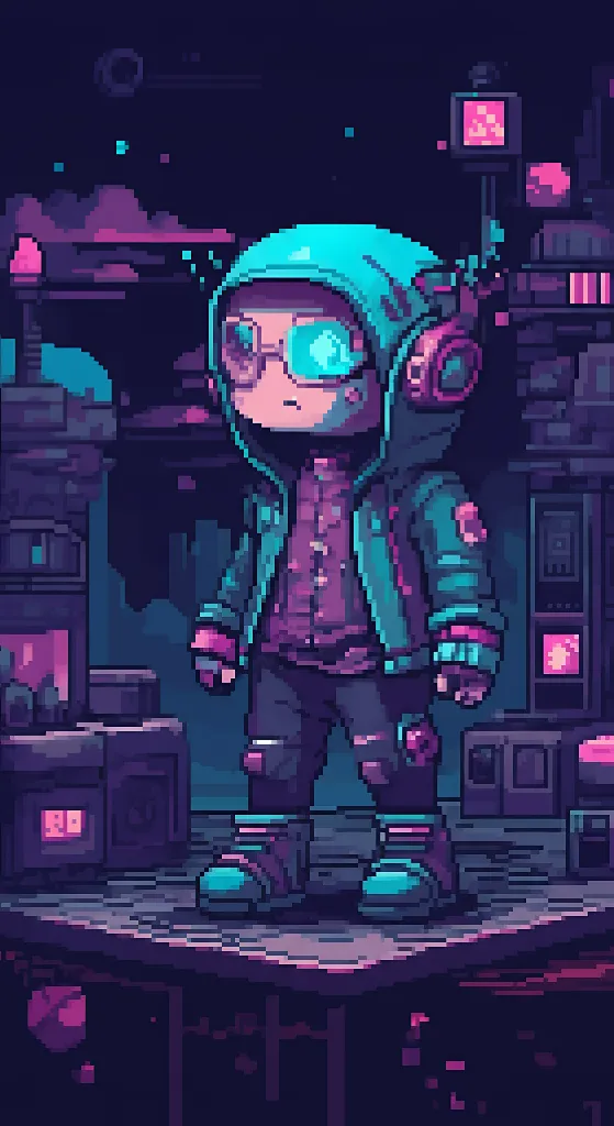 Pixelated Cyberpunk Avatar