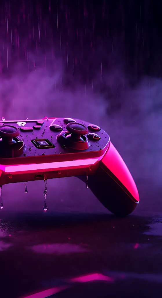 Neon Controller With Rain