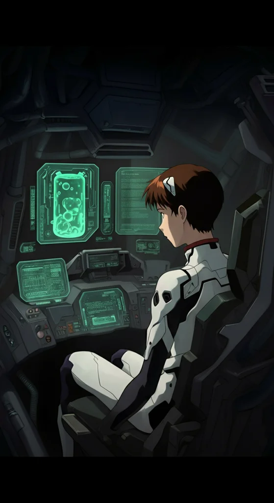 Anime Pilot In Cockpit