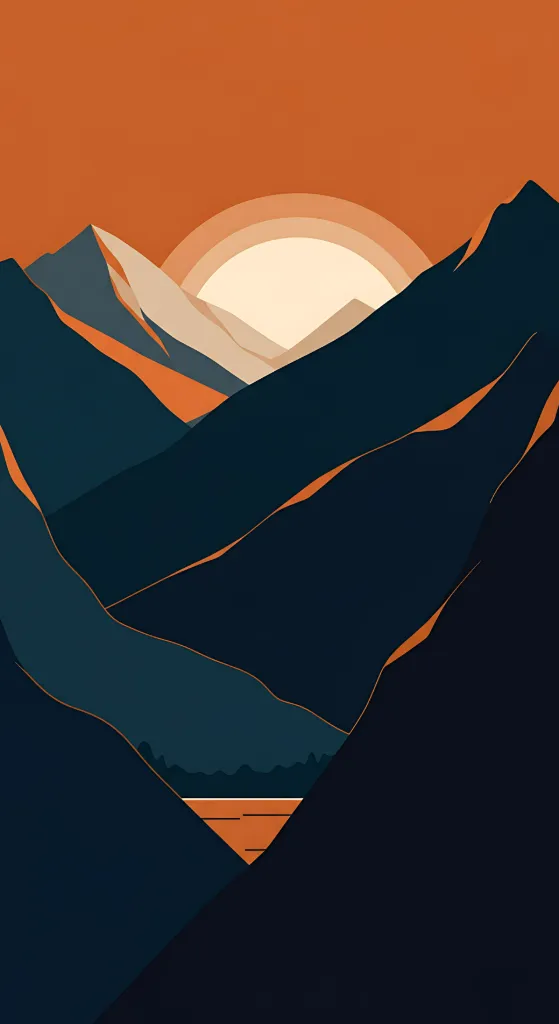 Mountain Peaks Minimal Design