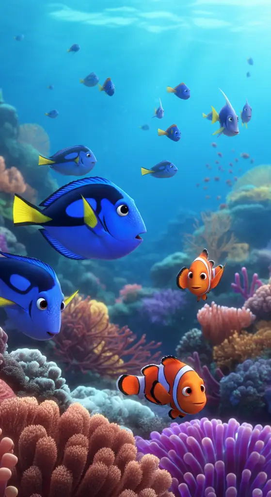 Cartoon Fish Underwater Scene