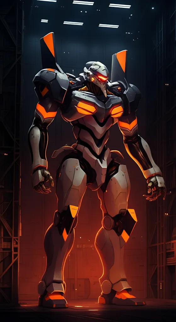 Armored Cybernetic Futuristic Robot