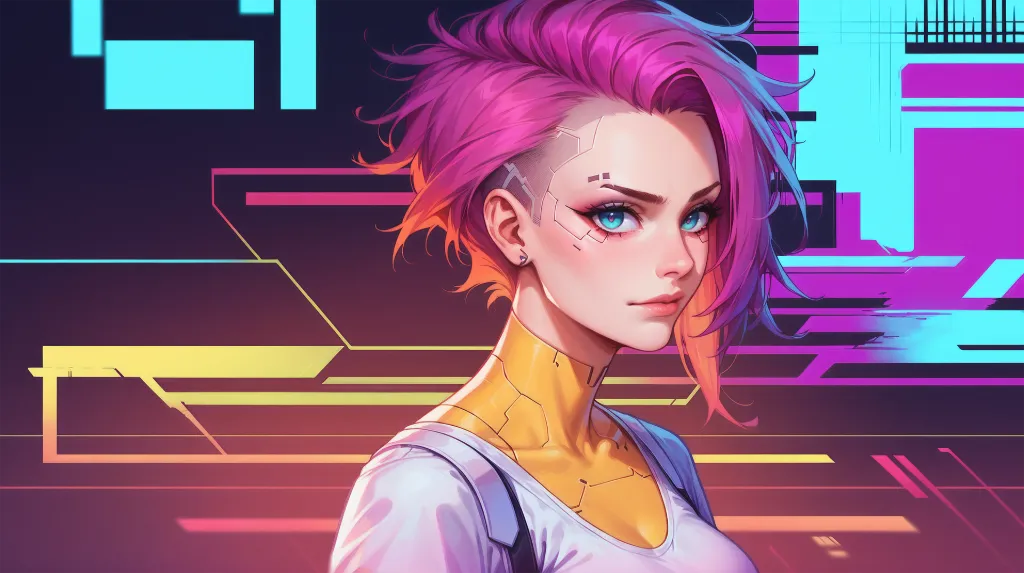 Pink Hair Cyberpunk Girl