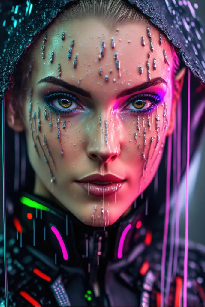 Cyberpunk Neon Portrait